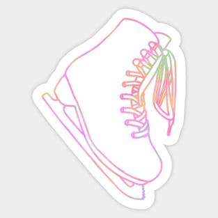 Pastel ice skate outline Sticker